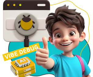Тестирование & Vibe Debug. Охотники за багами - КИБЕРшкола программирования для детей, компьютерные курсы для школьников, начинающих и подростков - KIBERone г. Ставрополь